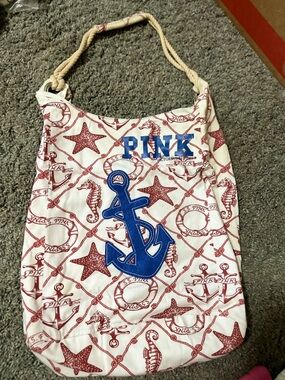 PINK Nautical Anchor Tank Top - White, Red & Blue